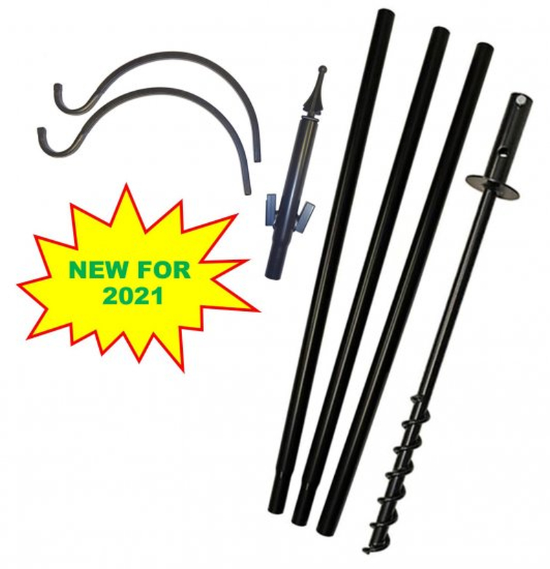 Best High Value 5-Piece Bird Feeder Pole Set 2-Arm